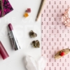 Pink Pineapples and Lipstick Disarray – Top Down - Cannabis Royalty Free Stock Images