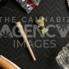 Skull and Roses - Top Down - Cannabis Royalty Free Stock Images