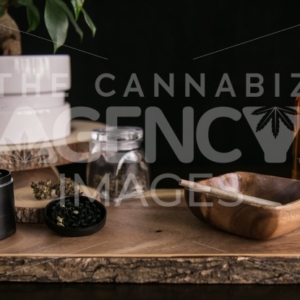 Herbs and Bourbon Wood - Cannabis Royalty Free Stock Images